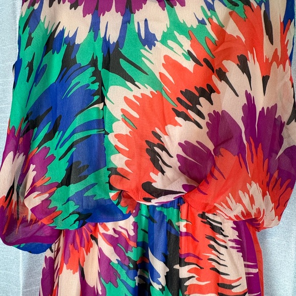 Newbury Kustom Multicolor Abstract maxi Dress size medium - Picture 3 of 5